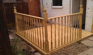 Decking assembled 